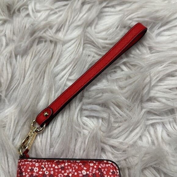 MICHAEL Kors Red Floral Wristlet Phone Tech Case - Picture 13 of 16